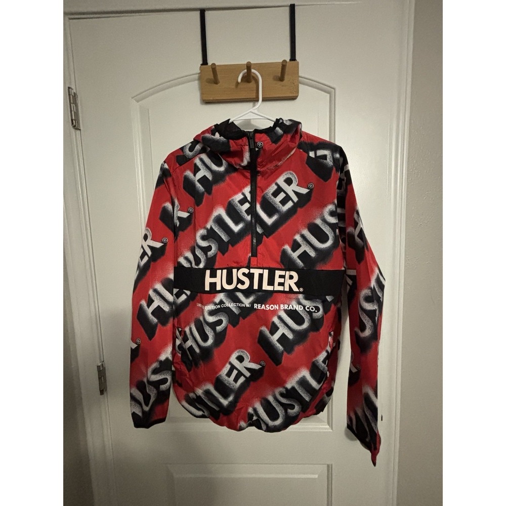 HUSTLER Reason Windbreaker Jacket, Size Medium NEW